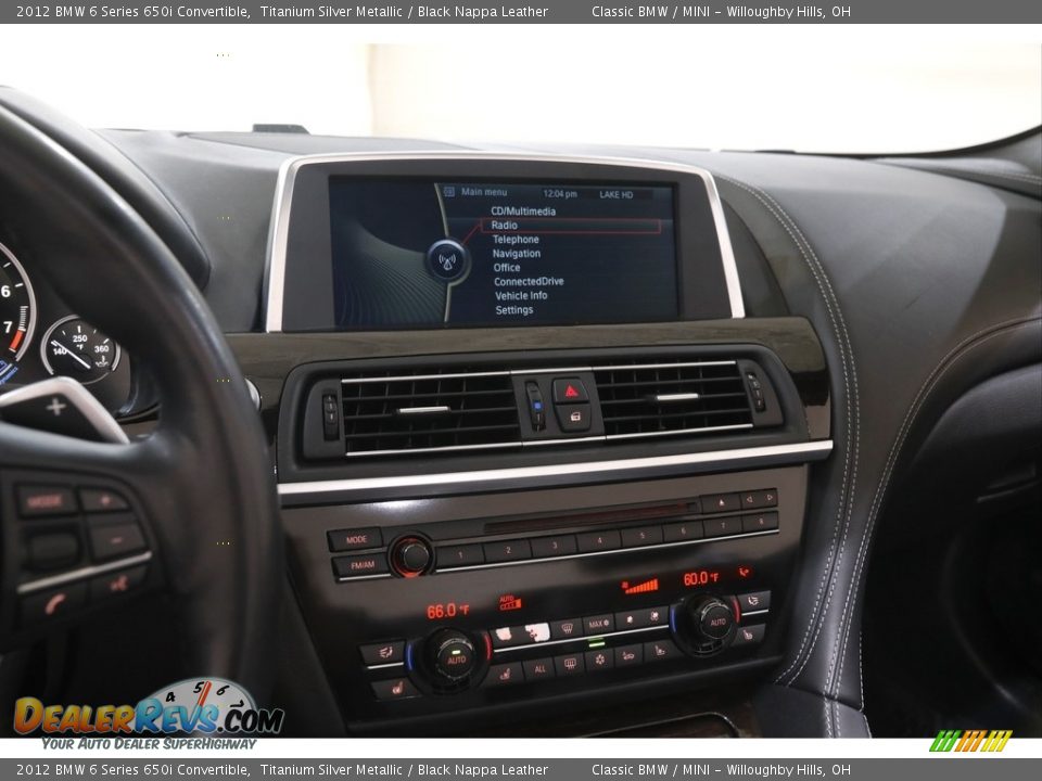 2012 BMW 6 Series 650i Convertible Titanium Silver Metallic / Black Nappa Leather Photo #10