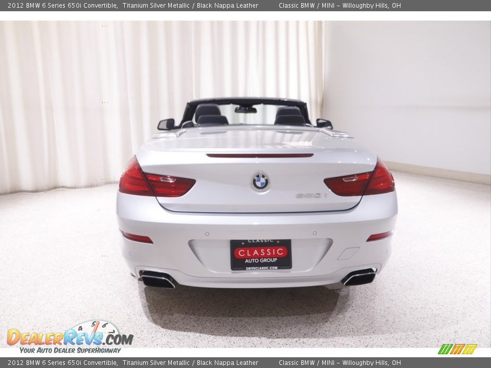 2012 BMW 6 Series 650i Convertible Titanium Silver Metallic / Black Nappa Leather Photo #21