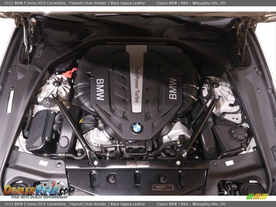 2012 BMW 6 Series 650i Convertible Titanium Silver Metallic / Black Nappa Leather Photo #22