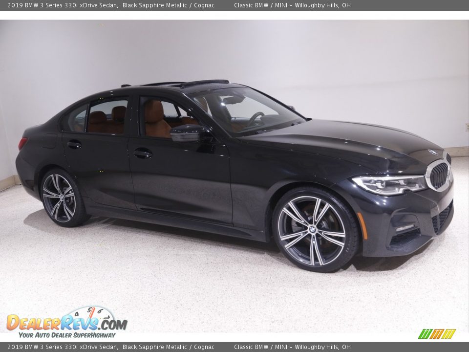 2019 BMW 3 Series 330i xDrive Sedan Black Sapphire Metallic / Cognac Photo #1