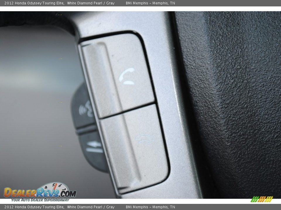 2012 Honda Odyssey Touring Elite White Diamond Pearl / Gray Photo #14