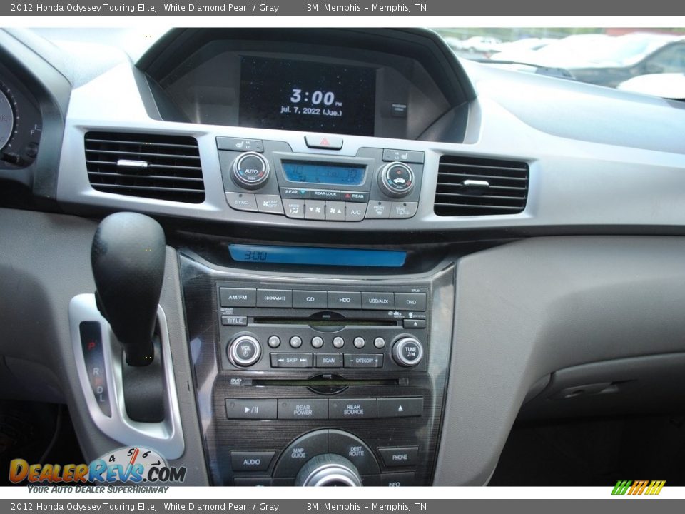 2012 Honda Odyssey Touring Elite White Diamond Pearl / Gray Photo #18