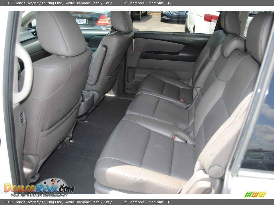 2012 Honda Odyssey Touring Elite White Diamond Pearl / Gray Photo #24