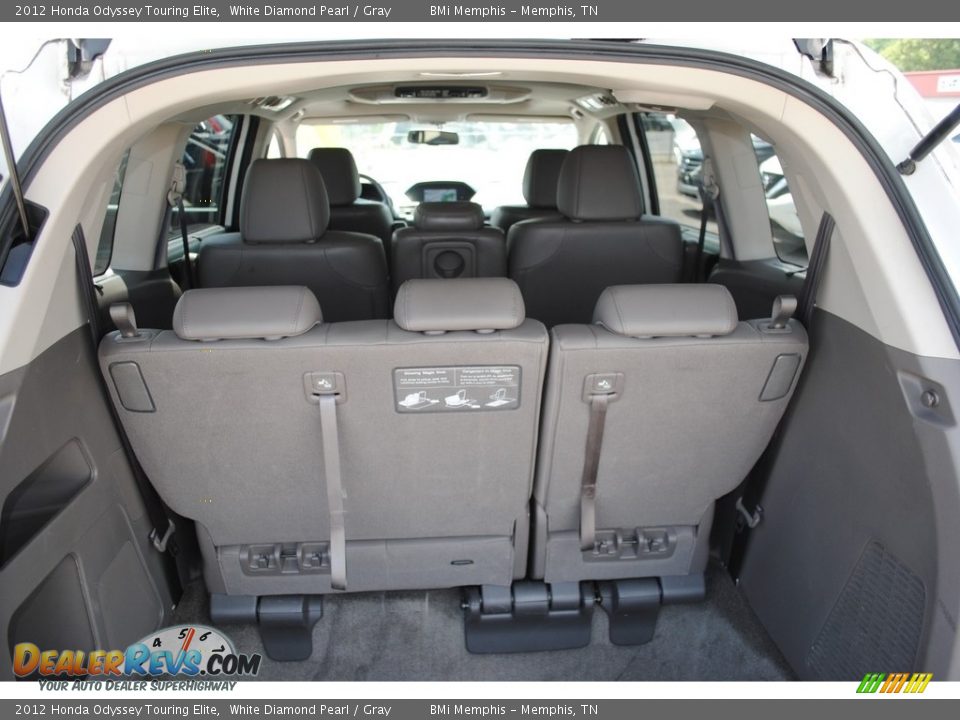 2012 Honda Odyssey Touring Elite White Diamond Pearl / Gray Photo #26