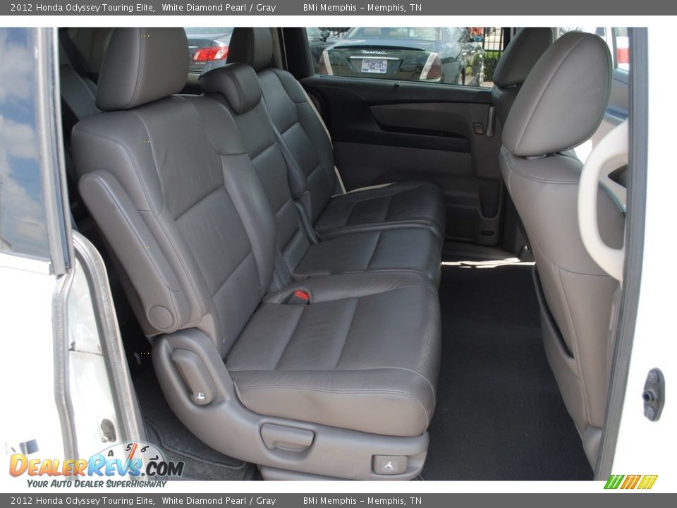 2012 Honda Odyssey Touring Elite White Diamond Pearl / Gray Photo #27