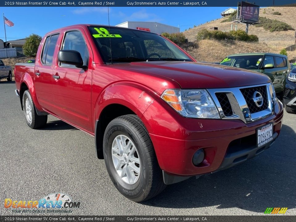 2019 Nissan Frontier SV Crew Cab 4x4 Cayenne Red / Steel Photo #3