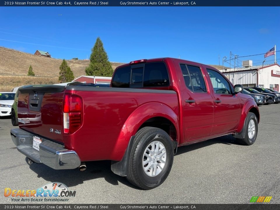 2019 Nissan Frontier SV Crew Cab 4x4 Cayenne Red / Steel Photo #5