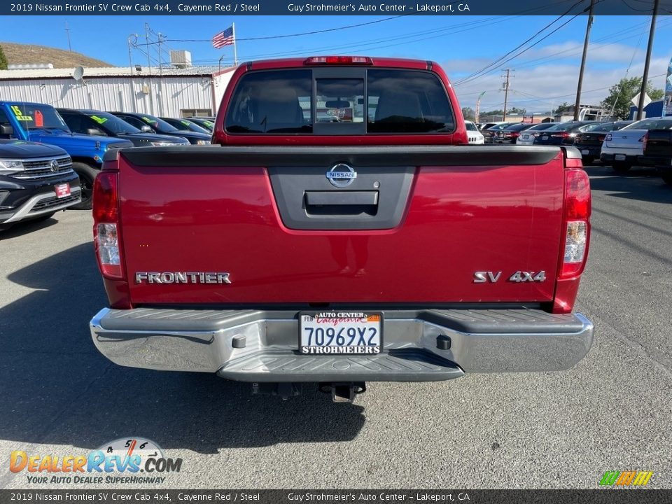 2019 Nissan Frontier SV Crew Cab 4x4 Cayenne Red / Steel Photo #6