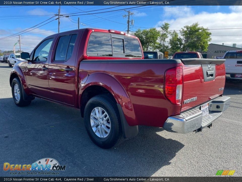 2019 Nissan Frontier SV Crew Cab 4x4 Cayenne Red / Steel Photo #7