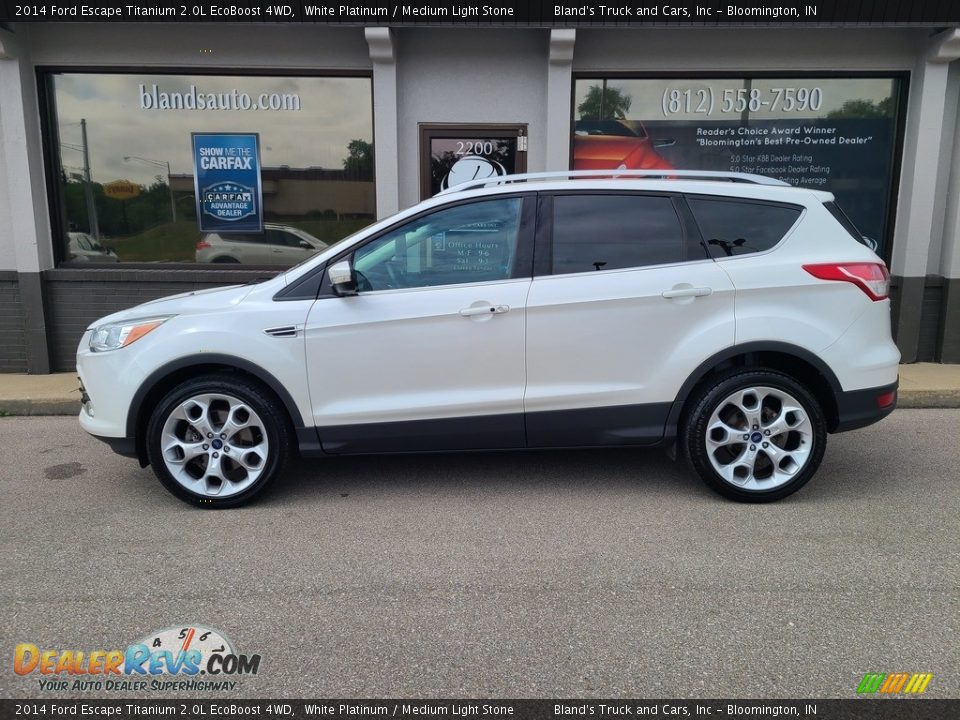 2014 Ford Escape Titanium 2.0L EcoBoost 4WD White Platinum / Medium Light Stone Photo #1