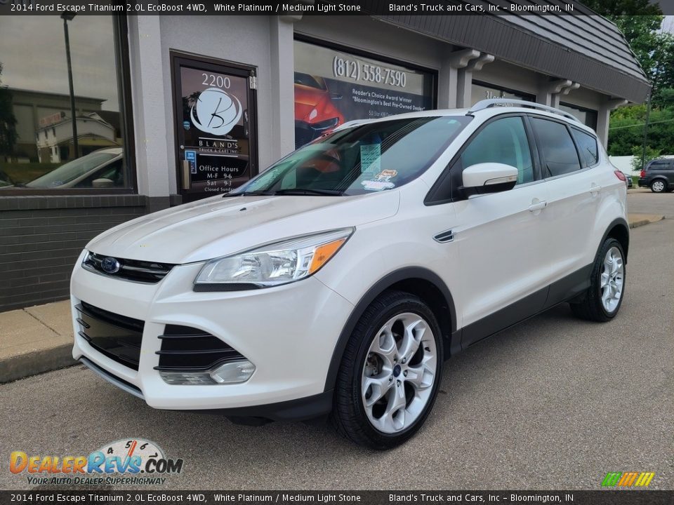 2014 Ford Escape Titanium 2.0L EcoBoost 4WD White Platinum / Medium Light Stone Photo #2