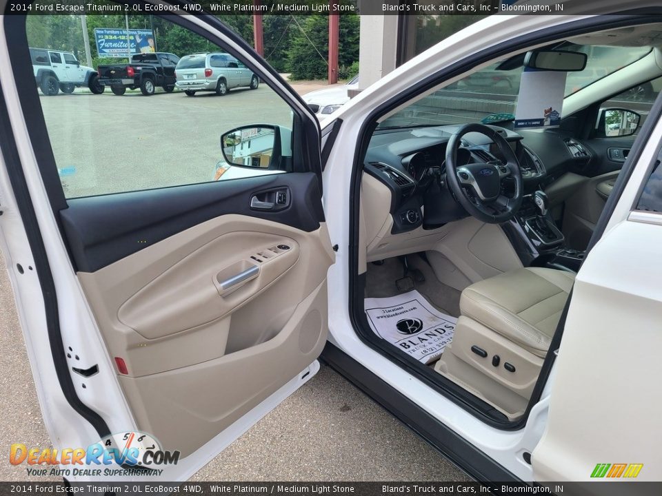 2014 Ford Escape Titanium 2.0L EcoBoost 4WD White Platinum / Medium Light Stone Photo #3