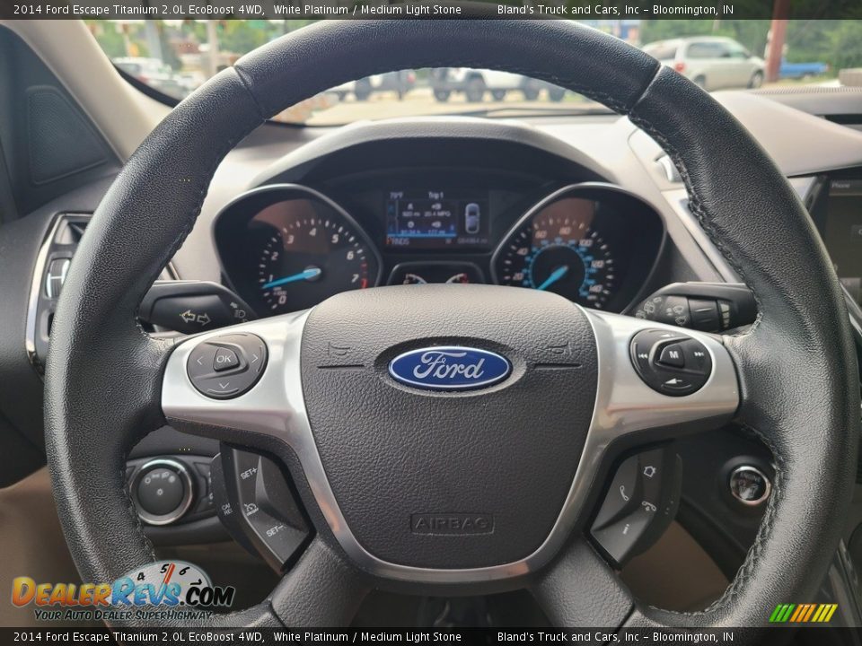 2014 Ford Escape Titanium 2.0L EcoBoost 4WD White Platinum / Medium Light Stone Photo #11