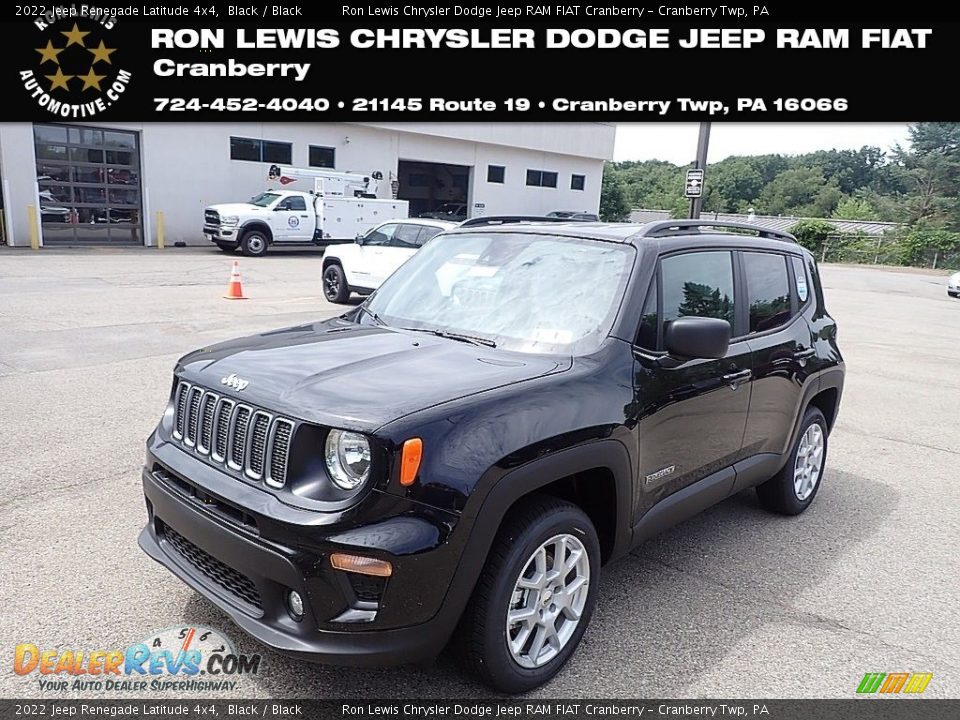 2022 Jeep Renegade Latitude 4x4 Black / Black Photo #1