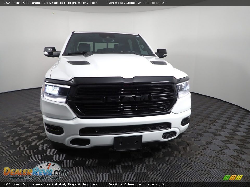 2021 Ram 1500 Laramie Crew Cab 4x4 Bright White / Black Photo #6