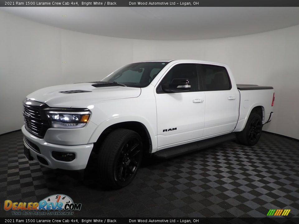 2021 Ram 1500 Laramie Crew Cab 4x4 Bright White / Black Photo #7