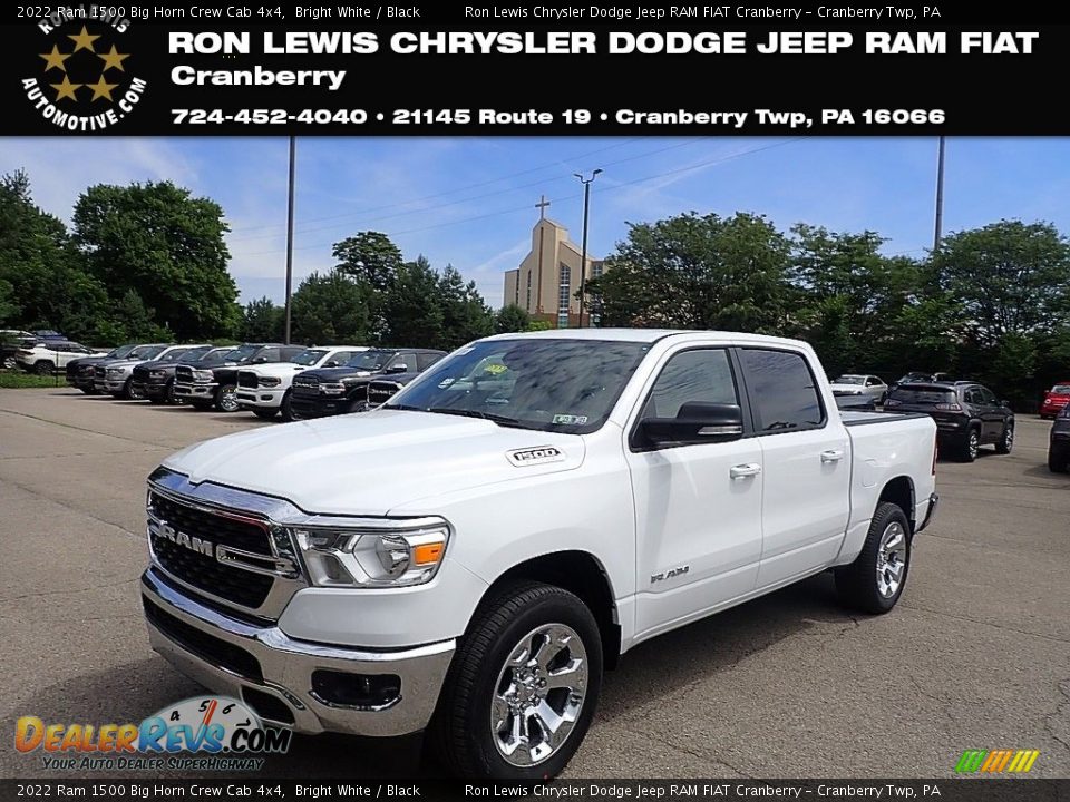 2022 Ram 1500 Big Horn Crew Cab 4x4 Bright White / Black Photo #1