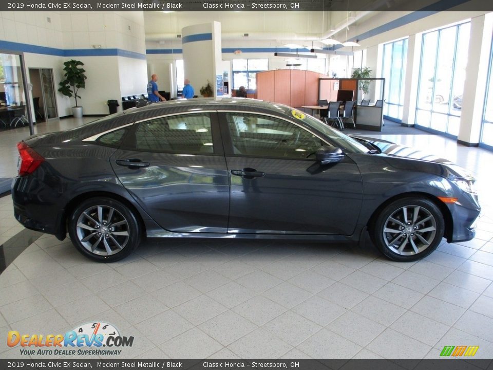 2019 Honda Civic EX Sedan Modern Steel Metallic / Black Photo #4