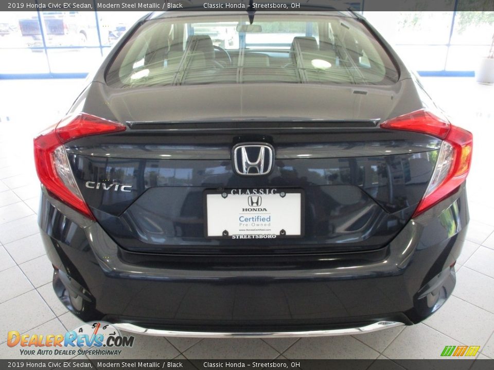 2019 Honda Civic EX Sedan Modern Steel Metallic / Black Photo #8