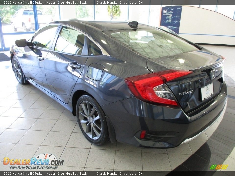 2019 Honda Civic EX Sedan Modern Steel Metallic / Black Photo #9