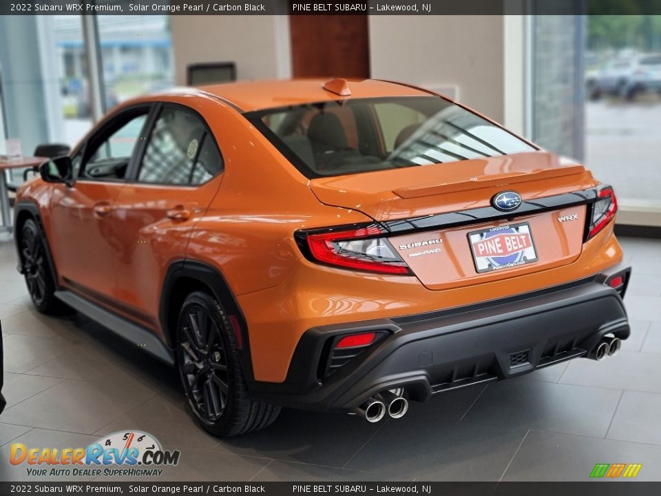 2022 Subaru WRX Premium Solar Orange Pearl / Carbon Black Photo #4