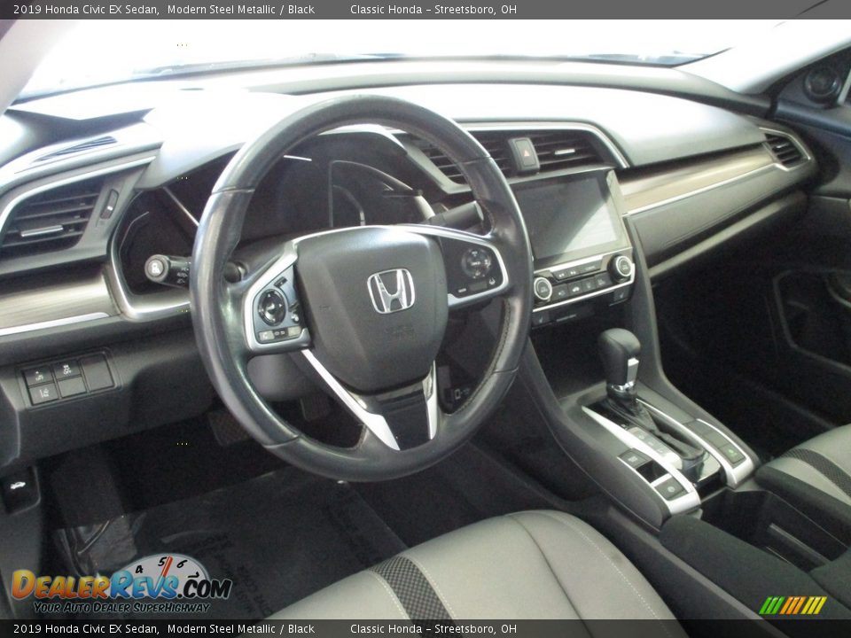 2019 Honda Civic EX Sedan Modern Steel Metallic / Black Photo #29