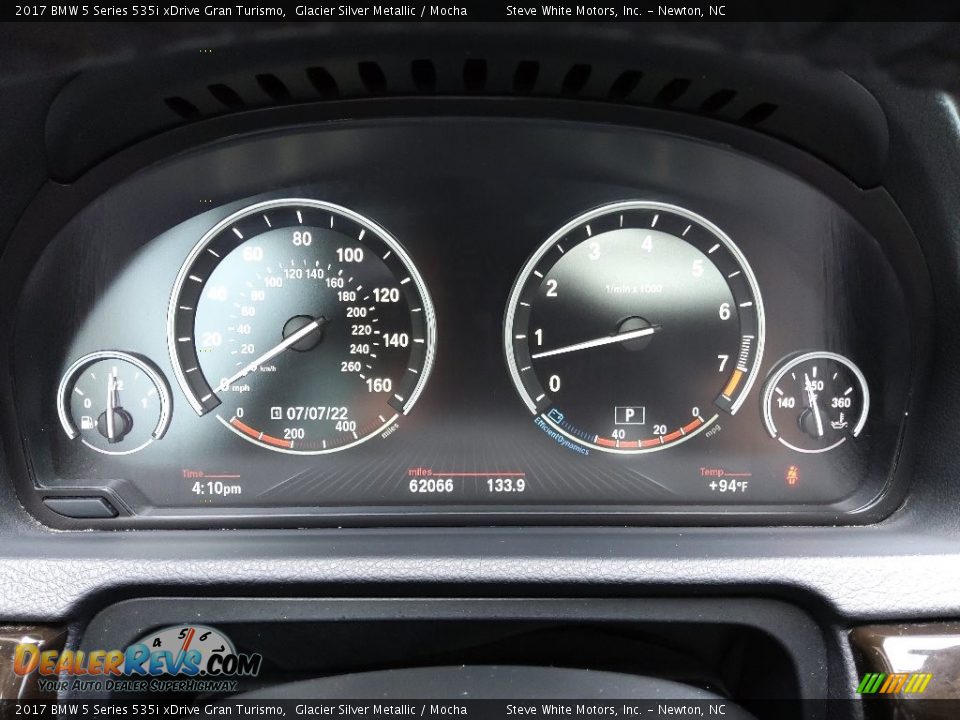 2017 BMW 5 Series 535i xDrive Gran Turismo Gauges Photo #21