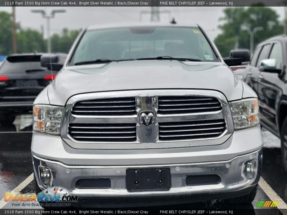 2018 Ram 1500 Big Horn Crew Cab 4x4 Bright Silver Metallic / Black/Diesel Gray Photo #2