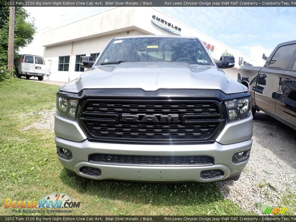 2022 Ram 1500 Big Horn Night Edition Crew Cab 4x4 Billet Silver Metallic / Black Photo #2