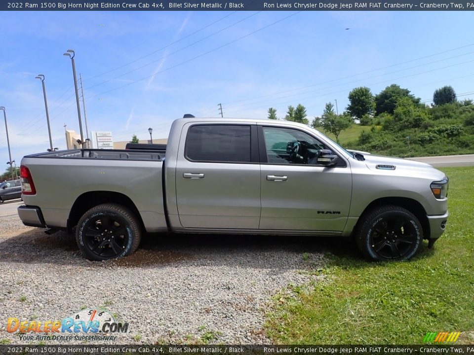 2022 Ram 1500 Big Horn Night Edition Crew Cab 4x4 Billet Silver Metallic / Black Photo #4