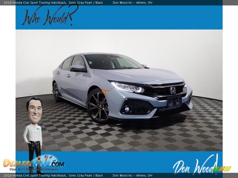 2019 Honda Civic Sport Touring Hatchback Sonic Gray Pearl / Black Photo #1