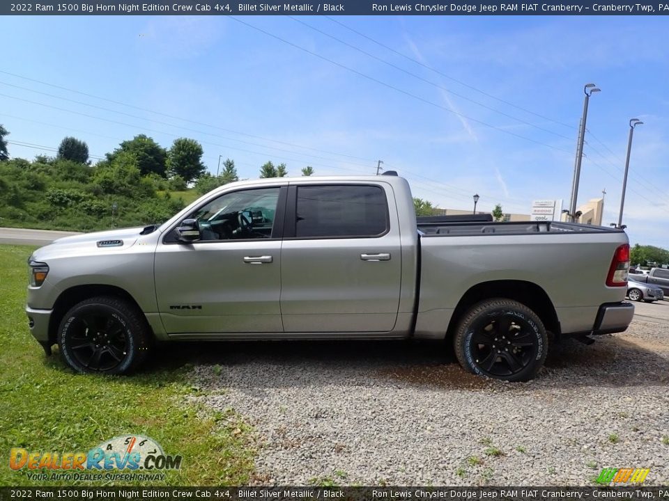 2022 Ram 1500 Big Horn Night Edition Crew Cab 4x4 Billet Silver Metallic / Black Photo #8