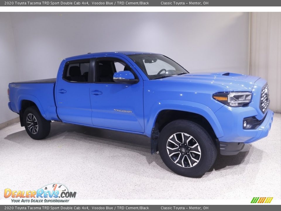 2020 Toyota Tacoma TRD Sport Double Cab 4x4 Voodoo Blue / TRD Cement/Black Photo #1