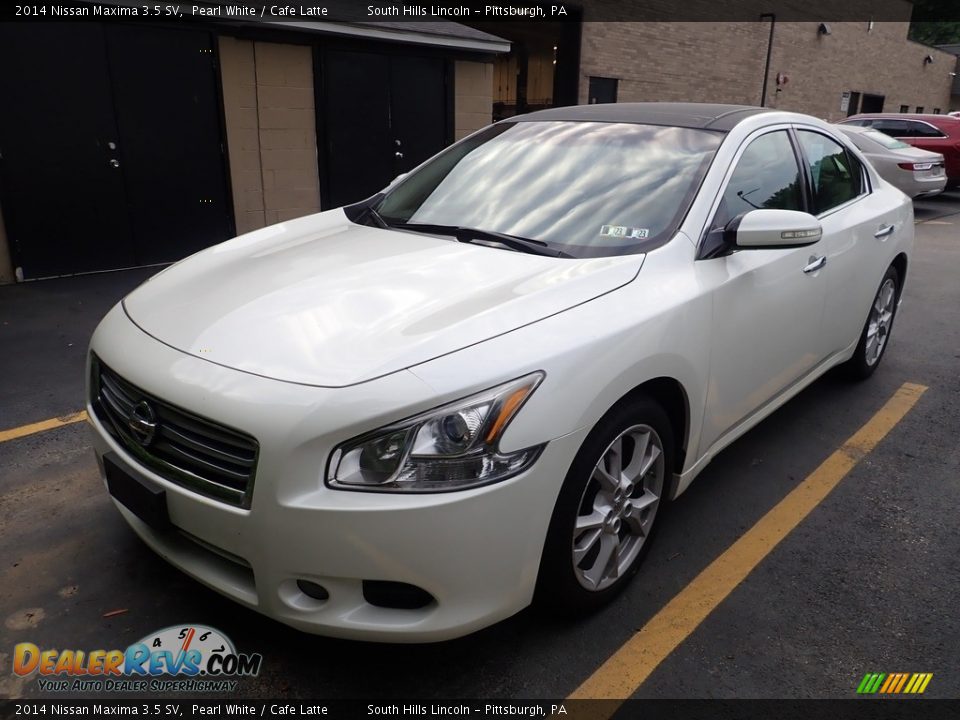 2014 Nissan Maxima 3.5 SV Pearl White / Cafe Latte Photo #1