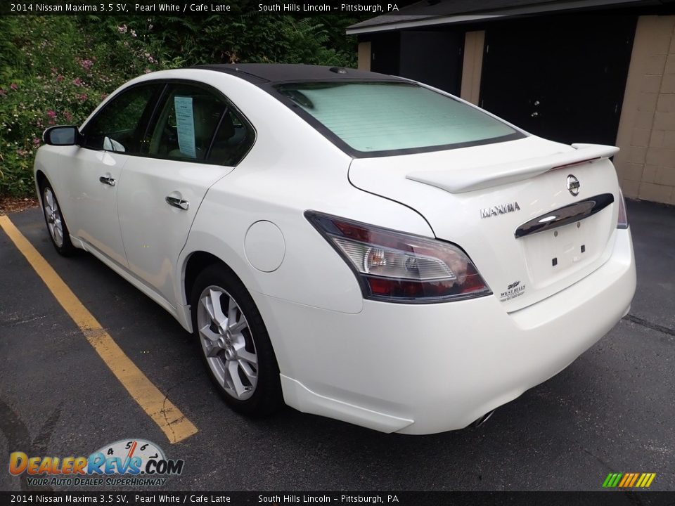 2014 Nissan Maxima 3.5 SV Pearl White / Cafe Latte Photo #2