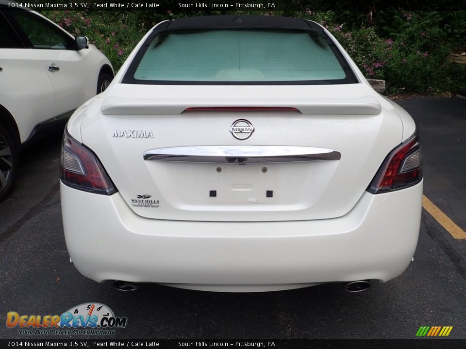 2014 Nissan Maxima 3.5 SV Pearl White / Cafe Latte Photo #3