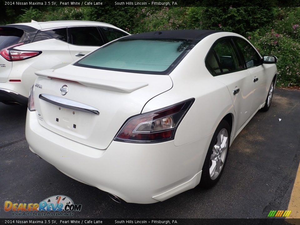 2014 Nissan Maxima 3.5 SV Pearl White / Cafe Latte Photo #4