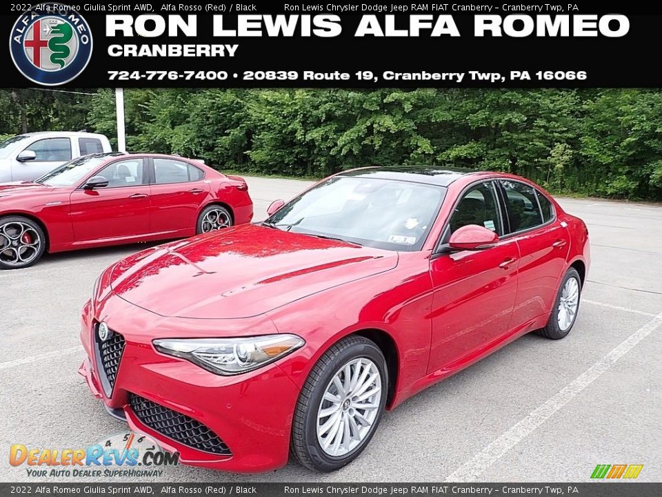 2022 Alfa Romeo Giulia Sprint AWD Alfa Rosso (Red) / Black Photo #1