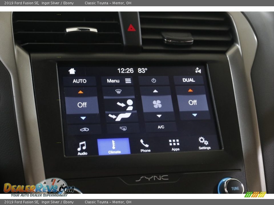 2019 Ford Fusion SE Ingot Silver / Ebony Photo #12