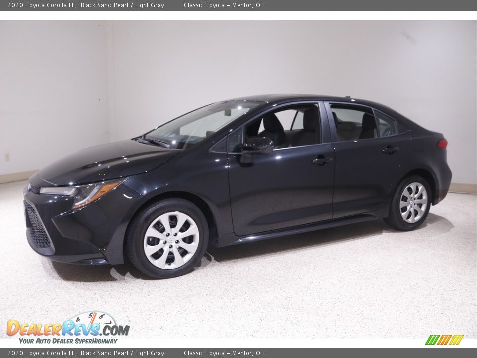 2020 Toyota Corolla LE Black Sand Pearl / Light Gray Photo #3
