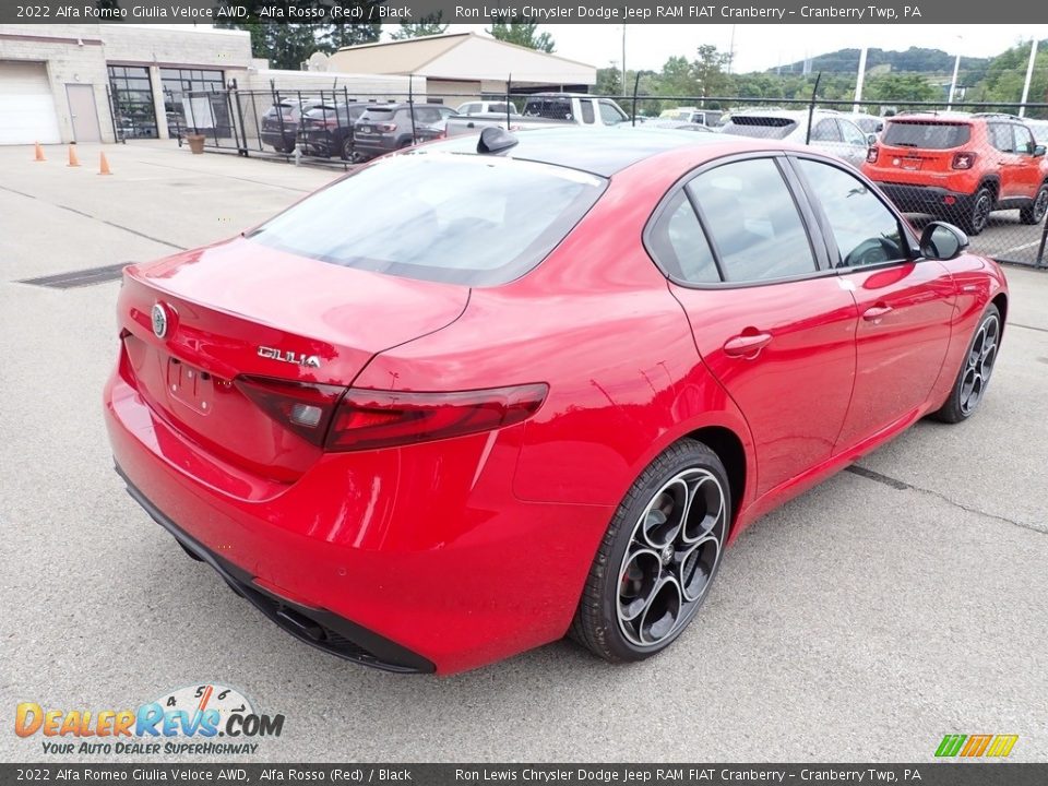 2022 Alfa Romeo Giulia Veloce AWD Alfa Rosso (Red) / Black Photo #5