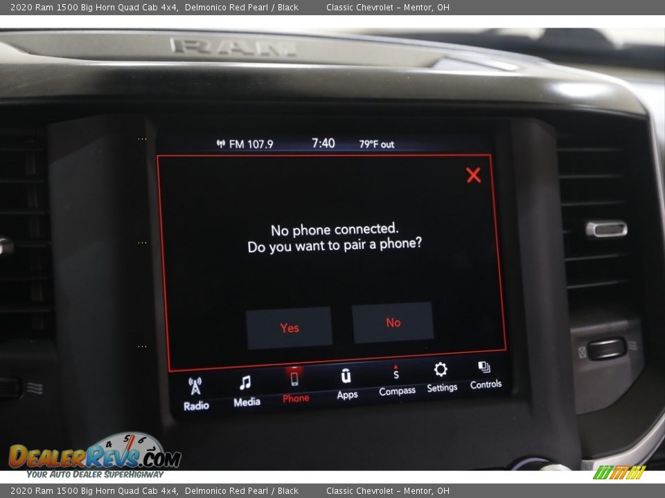 2020 Ram 1500 Big Horn Quad Cab 4x4 Delmonico Red Pearl / Black Photo #11