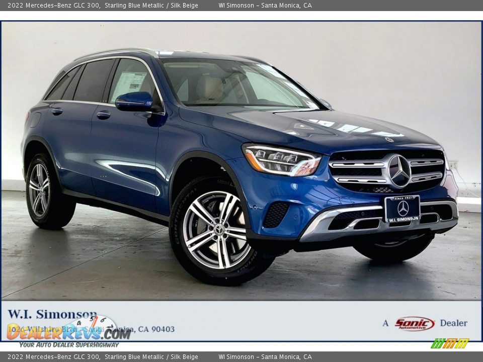 2022 Mercedes-Benz GLC 300 Starling Blue Metallic / Silk Beige Photo #1