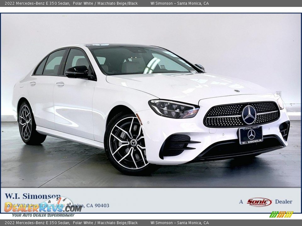 2022 Mercedes-Benz E 350 Sedan Polar White / Macchiato Beige/Black Photo #1