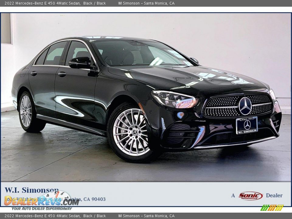 2022 Mercedes-Benz E 450 4Matic Sedan Black / Black Photo #1