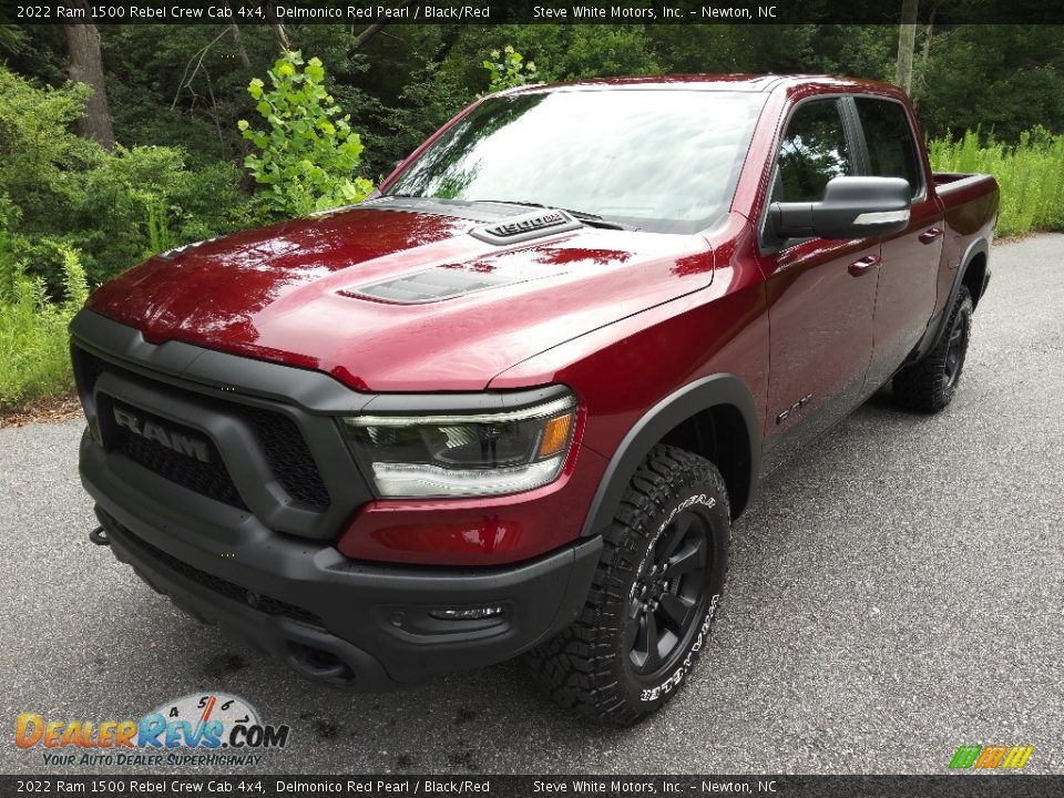 2022 Ram 1500 Rebel Crew Cab 4x4 Delmonico Red Pearl / Black/Red Photo #2