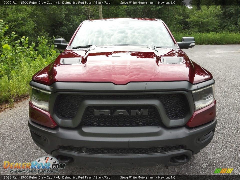 2022 Ram 1500 Rebel Crew Cab 4x4 Delmonico Red Pearl / Black/Red Photo #3