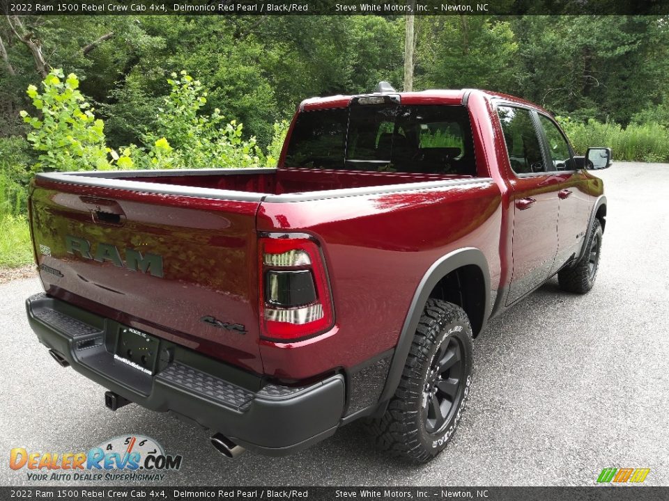 2022 Ram 1500 Rebel Crew Cab 4x4 Delmonico Red Pearl / Black/Red Photo #6