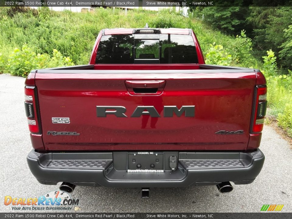 2022 Ram 1500 Rebel Crew Cab 4x4 Delmonico Red Pearl / Black/Red Photo #7