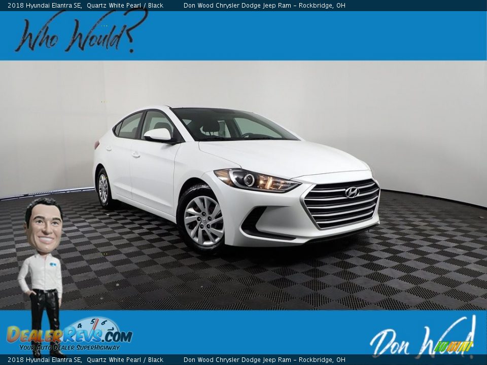 2018 Hyundai Elantra SE Quartz White Pearl / Black Photo #1